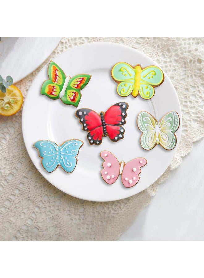 FUSOTO 6PCS Butterfly Cookie Cutters Set, 3 Inches Butterfly Shaped Cookie Cutter, Stainless Steel Cookie Cutters for Baking, Butterfly Shapes Baking Tool for Homemaking Cookie,Biscuits,Dough - Image 3