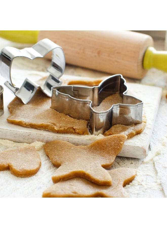 FUSOTO 6PCS Butterfly Cookie Cutters Set, 3 Inches Butterfly Shaped Cookie Cutter, Stainless Steel Cookie Cutters for Baking, Butterfly Shapes Baking Tool for Homemaking Cookie,Biscuits,Dough - Image 5
