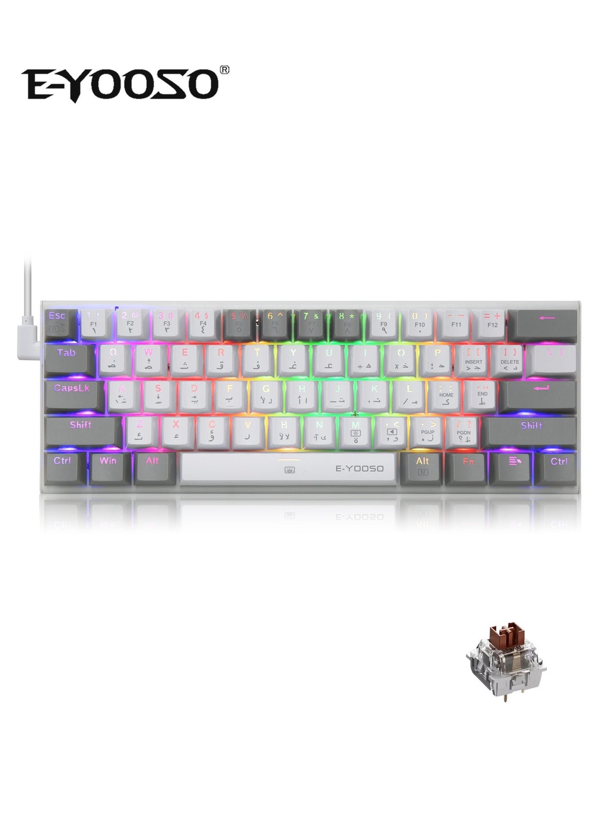 إي يوسو Eyooso z-11 60 Wired Rgb Mechanical Keyboard usb