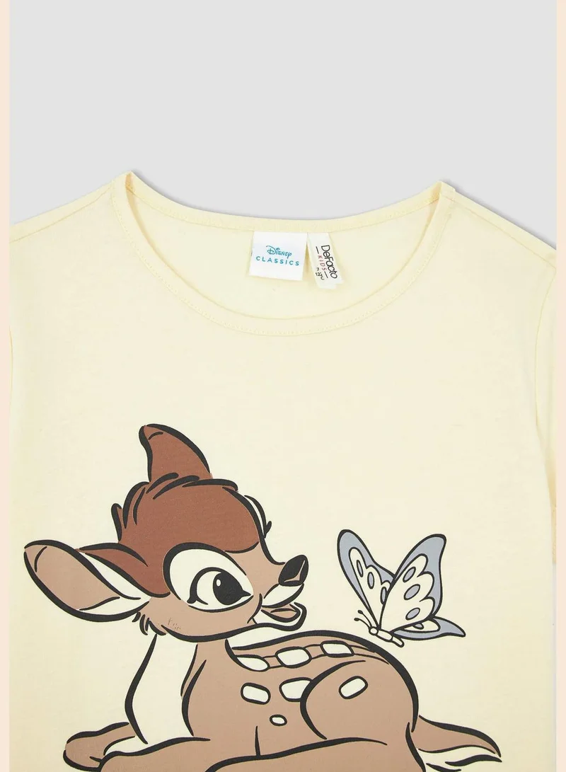 DeFacto Regular Fit Short Sleeve Bambi Print Pyjama Set