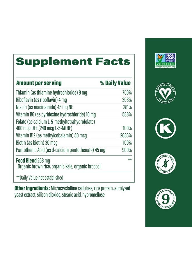 MegaFood Balanced B Complex - B Complex Vitamin Supplement, 8 B Vitamins Including Vitamin B6, Vitamin B12, Folate, Biotin & More, Supports Cellular Energy Production, Vegan, Gluten Free - 90 Tablets - Image 3