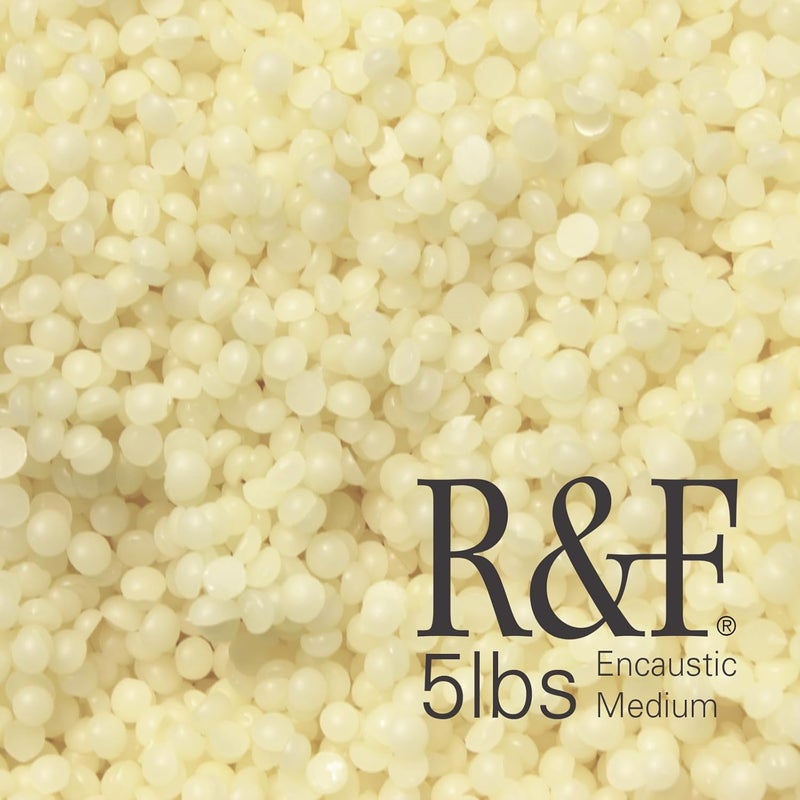 R&F Handmade Paints Encaustic Medium - 5 Pound Bag of Purified Beeswax and Damar Resin - Image 2