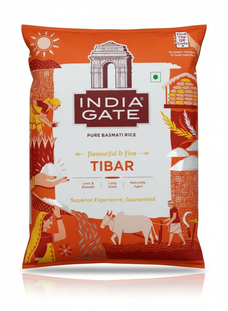 إنديا جايت بوابة الهند أرز بسمتي تيبار، 1 كجم - Image 1