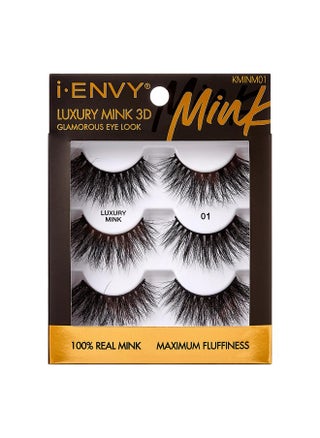 I Envy False Lashes Mink 3D Lashes Value Pack Real Mink Maximum Fluffy Wispy Luxury Glamorous Natural Look Reusable Eyelashes (01) - pzsku/Z7C3081E8876ADFAD5D40Z/45/_/1694504891/2aded737-353c-45a1-869c-c4bfb4ae6349