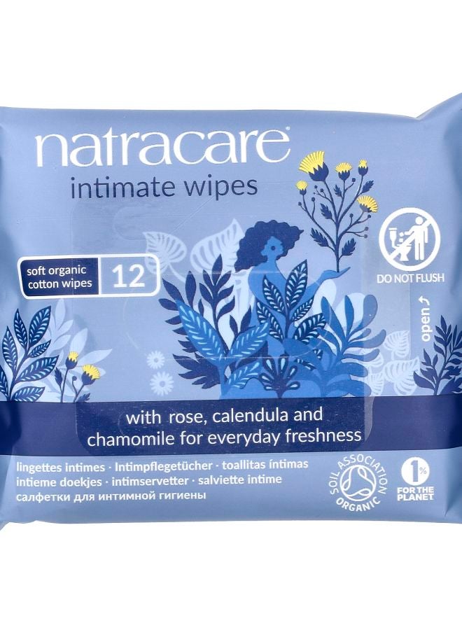NATRACARE Soft Organic Cotton Intimate Wipes 12 Wipes