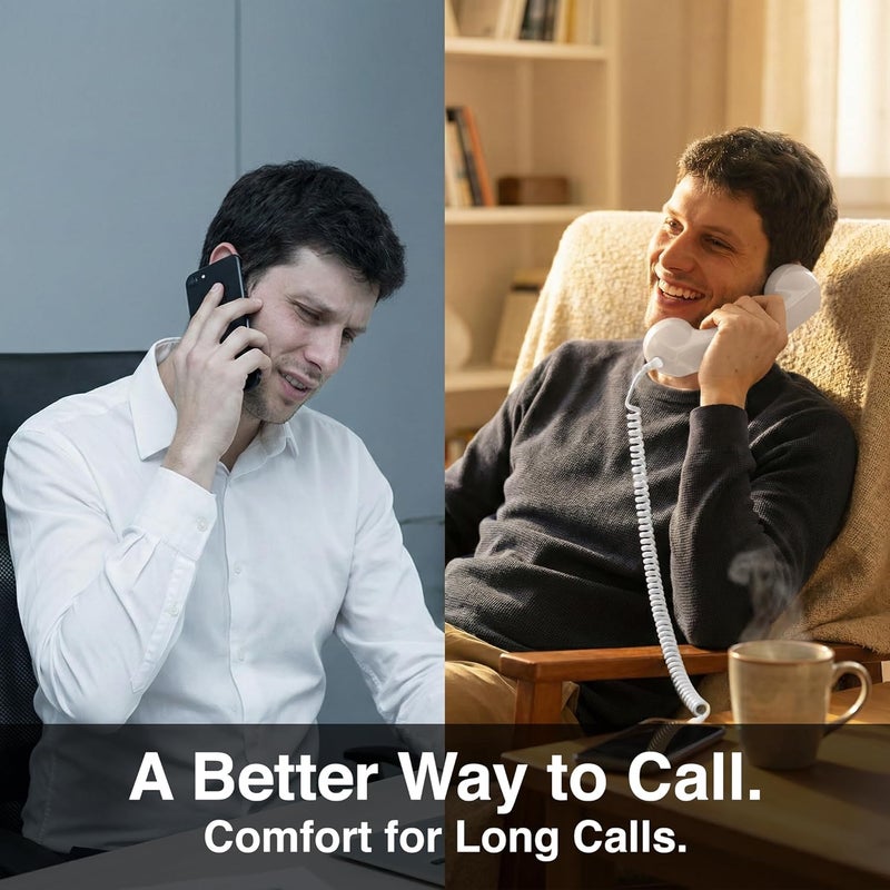 Opis Technology OPIS 60s Micro: Cellphone Retro handset/Old-Style Headset for All Cell-Phones (White) - Image 2