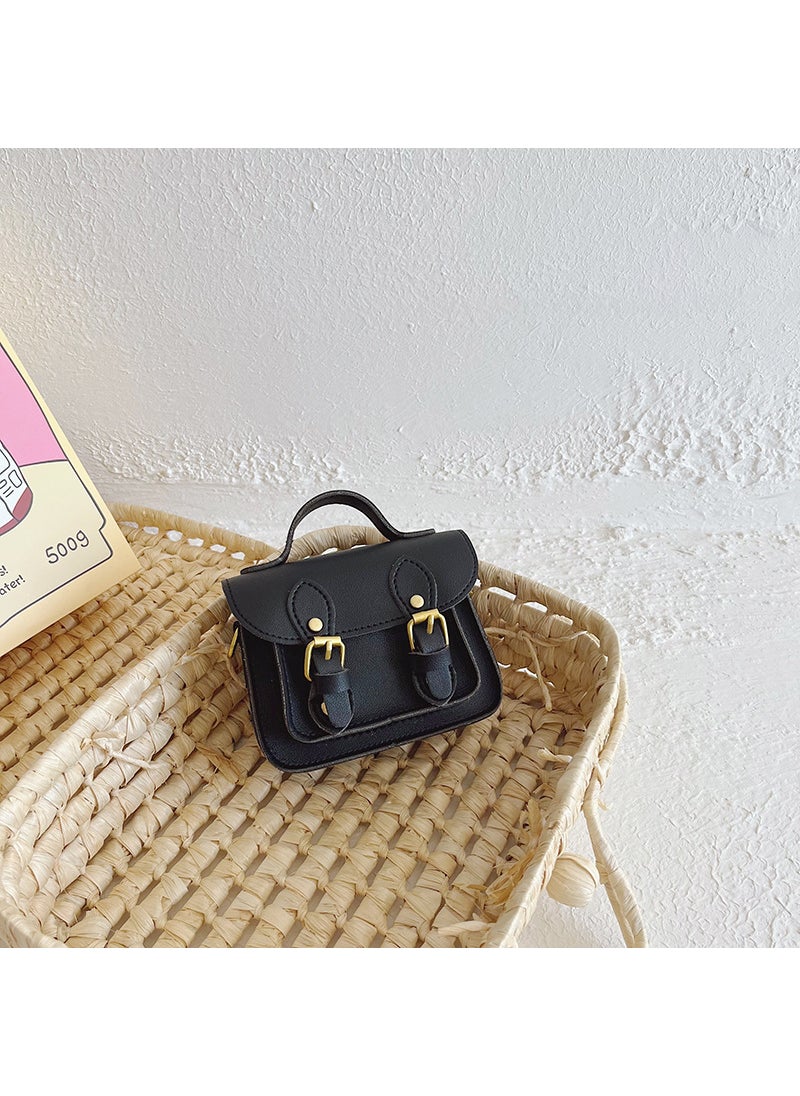 Generic - Kids Fashion Retro Cambridge Satchel Shoulder Bag Black - Image 1