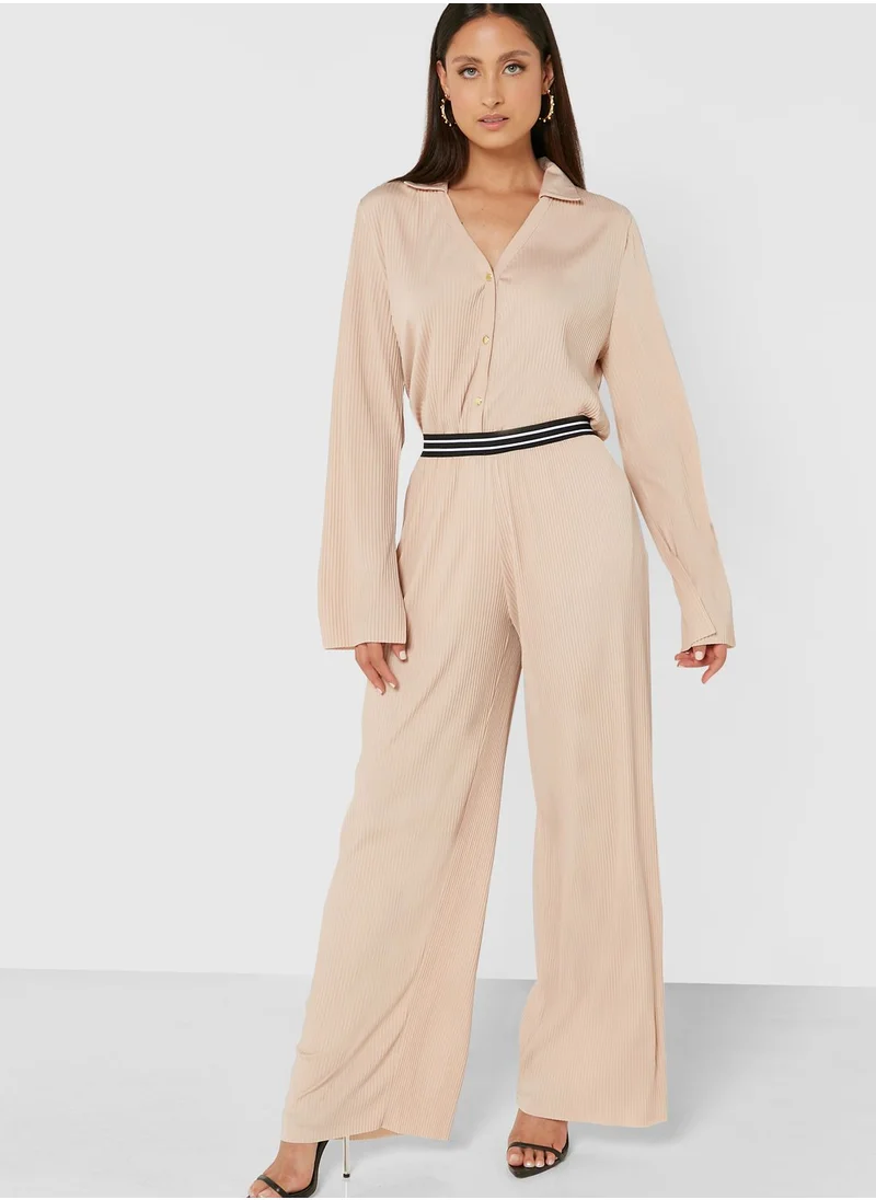 RIVER ISLAND Wide Leg Elastic Waist Pants