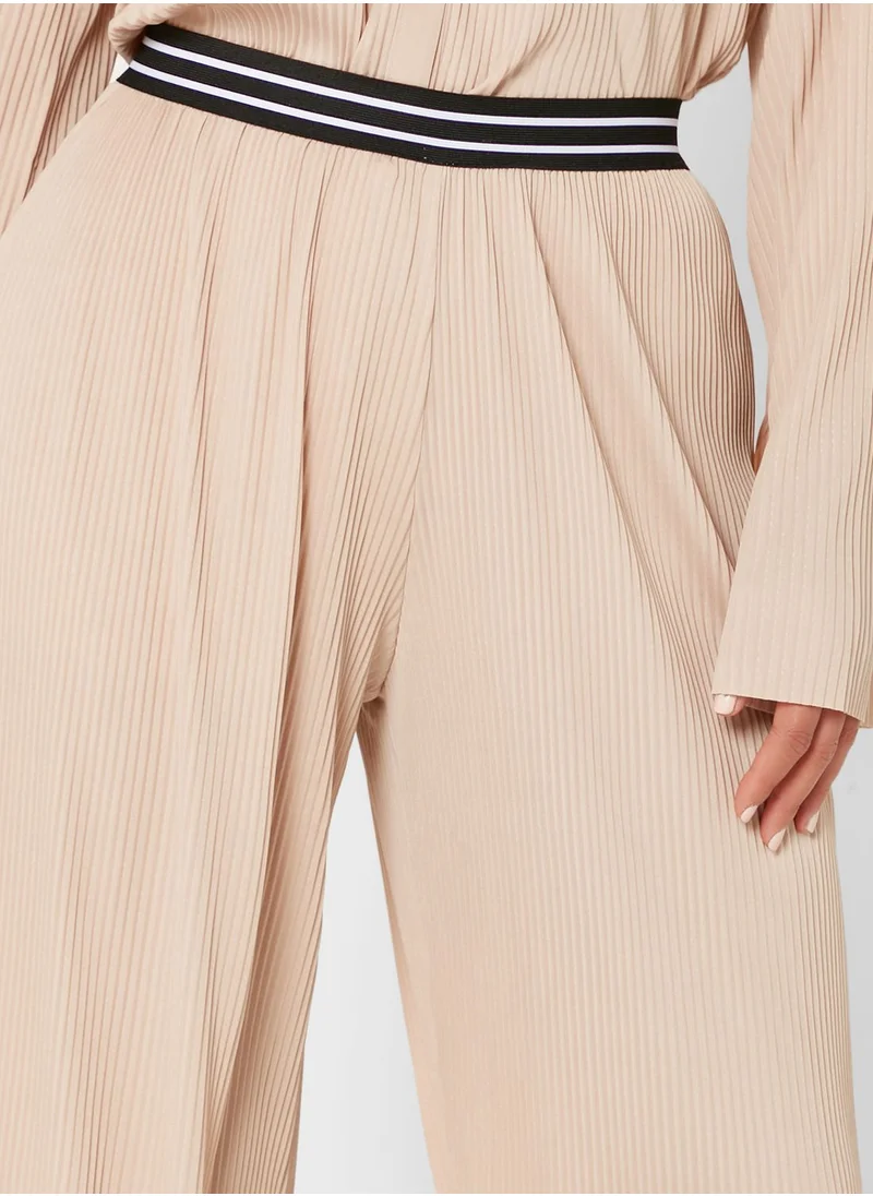 RIVER ISLAND Wide Leg Elastic Waist Pants