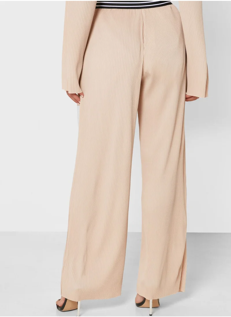 RIVER ISLAND Wide Leg Elastic Waist Pants