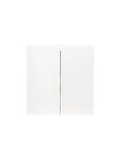 Donmarco 2 Gang 1 Way Momentary Switch – Ultra Thin Glass, Modern & Durable, Fire-Resistant Electric Switch, 15-Year Warranty, Wall Switch for Home and Office (Matt White)  - Image 1