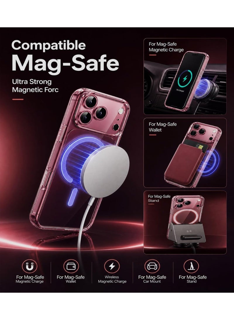 ميجوفاست جراب شفاف لهاتف آيفون 18 برو ماكس، متوافق مع MagSafe، غطاء هاتف مقاوم للصدمات - Image 4