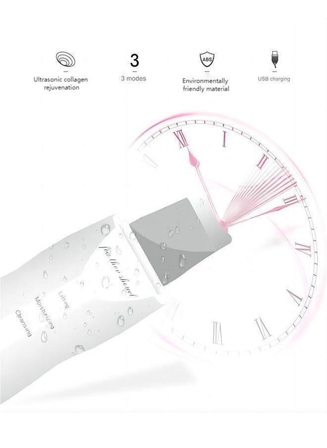 Generic - Skin Cleaner Facial Scraper, Skin Scraper Pore Cleaner Blackhead Removal Tool for Facial Deep Cleansing - 3 Modes, White - Image 1
