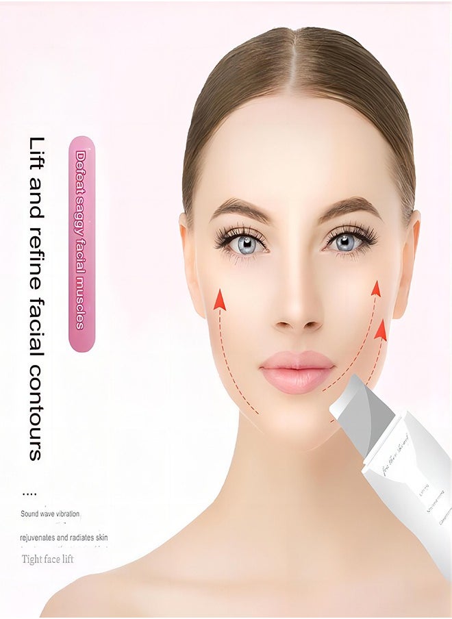 Generic - Skin Cleaner Facial Scraper, Skin Scraper Pore Cleaner Blackhead Removal Tool for Facial Deep Cleansing - 3 Modes, White - Image 1