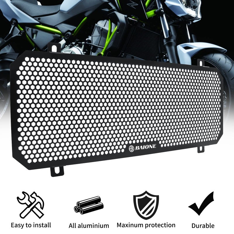 BAIONE Radiator Grille Guard Cover Replacement for Kawasaki Ninja 650 Z650 Ninja650 2017-2022 2021 2020 2019 2018 Motorcycle Aluminum Radiator Protector - Image 2