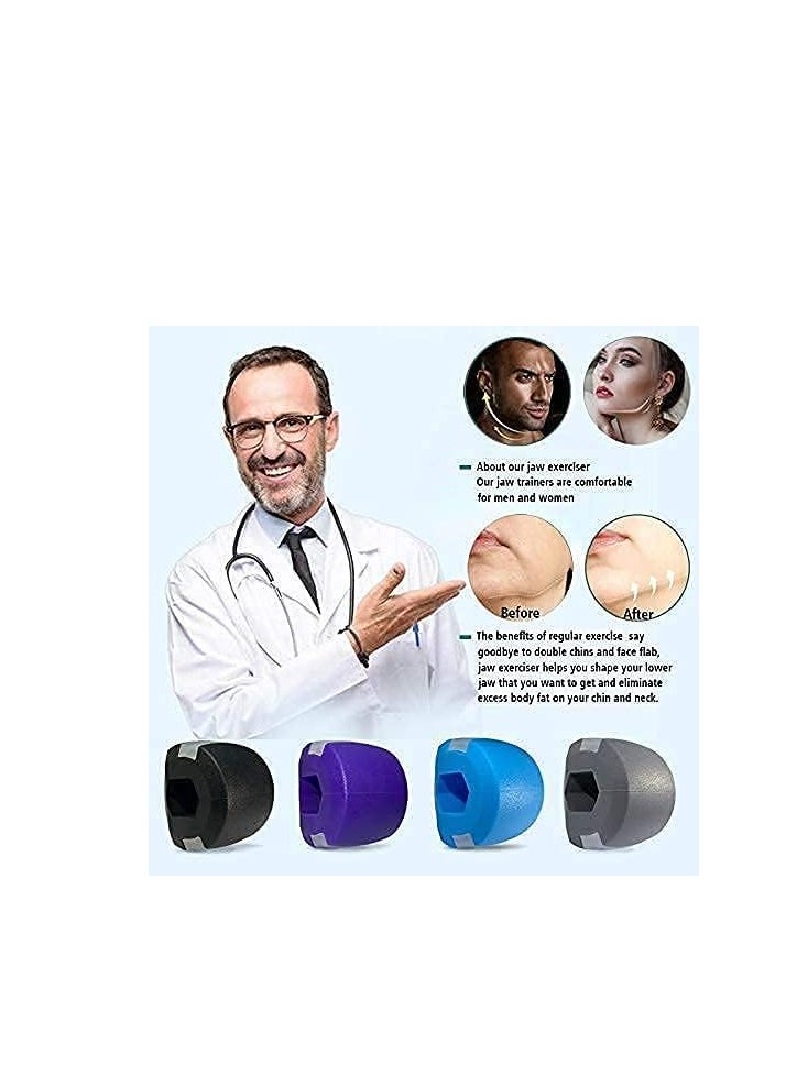 Generic - 1 Piece Jawline Exerciser Jaw, Face, and Neck Exerciser - Define Your Jawline, Slim and Tone Your Face, Look Younger and Healthier - Helps Reduce Stress and Craving (Blue) - Image 1