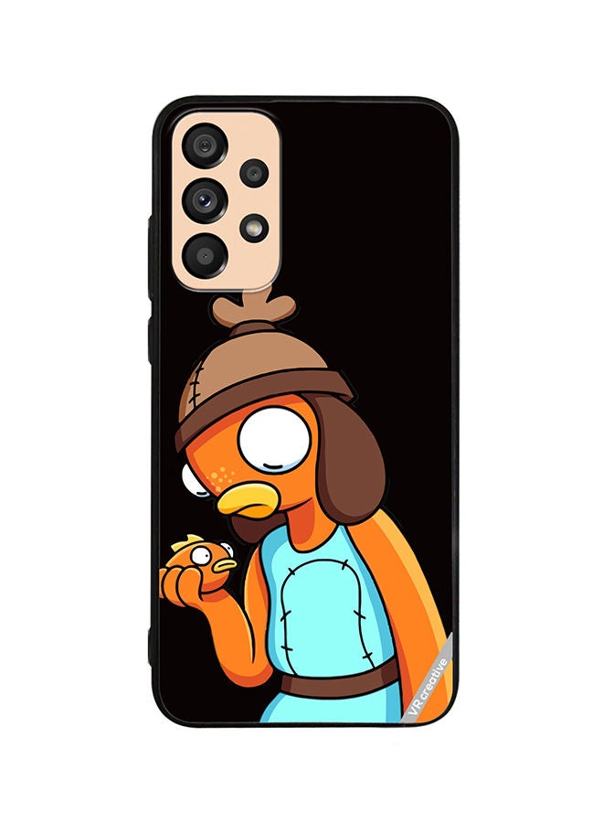 VR CREATIVE Protective Case Cover For Samsung Galaxy A72 Funny Fish stick Design Multicolour - Image 1