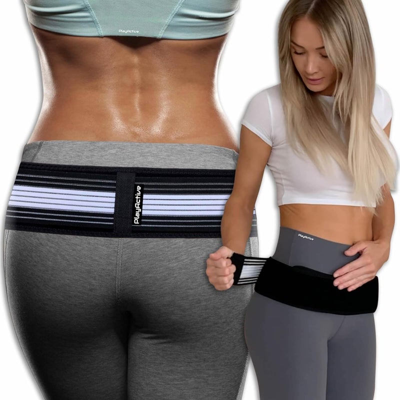 PlayActive Sacroiliac SI Joint Hip Belt - Lower Back Support Brace for Men and Women Braces Pain Pelvic Trochanter Sciatica Pelvis Lumbar Relief (XL-XXL) - Image 1
