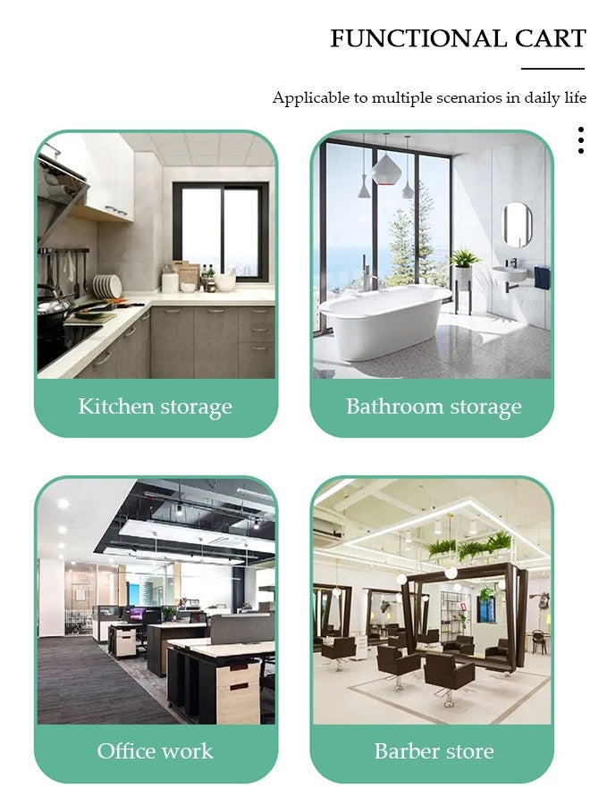 DUNISO رف دش بزاوية 4 طبقات، عربة أدوات دوارة بزاوية 360°، منظم تخزين متعدد الوظائف مستقر مع ارتفاع حواجز مرتفعة، عربة تخزين بلاستيكية بزاوية، رف تخزين مثلث للمطبخ، الغسيل، وغرفة النوم - Image 4