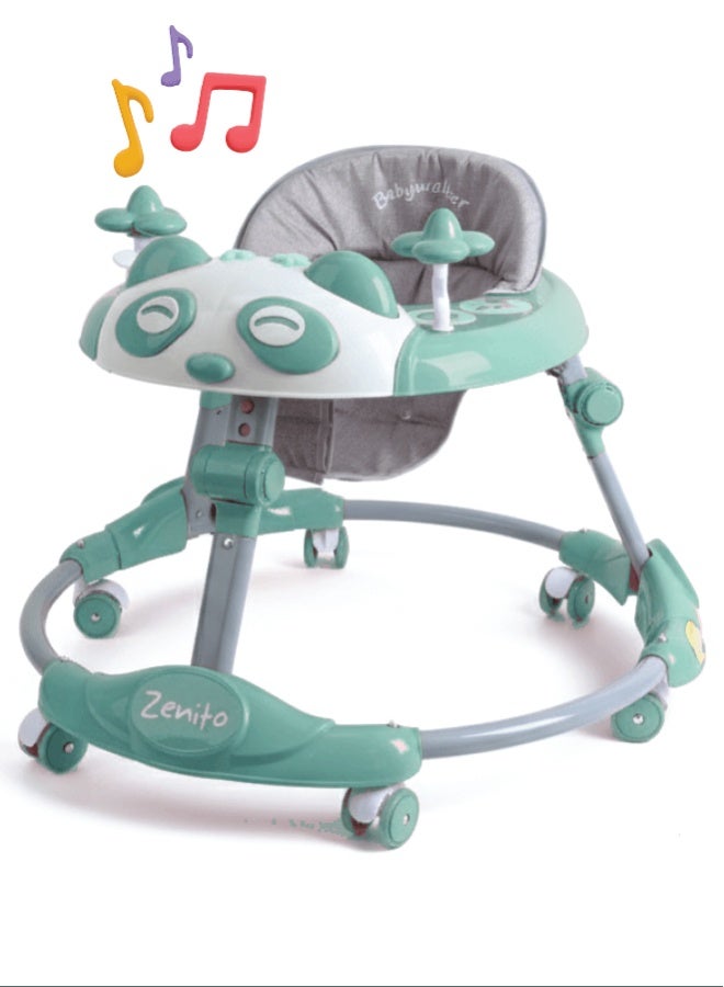 Zenito Baby Walker - Activity & First Steps Aid with Music, Lights & Toys | Adjustable Height, Comfortable Seat & Sturdy Wheels | Foldable Baby Walking Trainer for Infants & Toddlers - Multicolor - Image 1