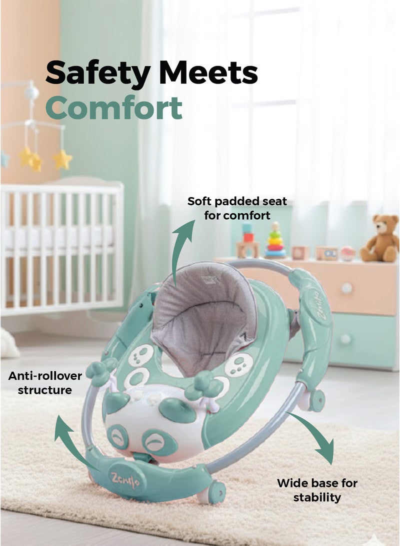 زينيث مشاية أطفال زينيتو - مساعد الخطوات الأولى متعدد الألوان | موسيقى، أضواء، ألعاب، مقعد مريح، عجلات قوية وارتفاع قابل للتعديل - Image 5