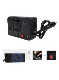 300W Car Power Inverter,DC 12V to 110V AC Converter,DC 24V To 220V AC Converter With 1 Socket Adapter And 3 USB Ports Charger Adapter Car Accessories