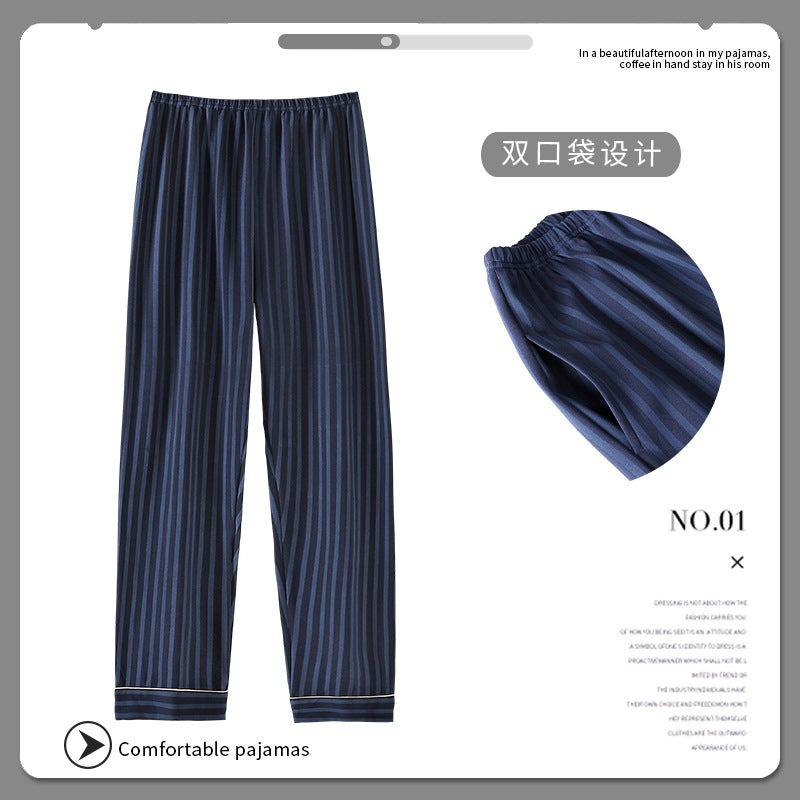 Mens Cotton Lounge Pants with Pockets Spring AutumnMZY-325 MZY-325