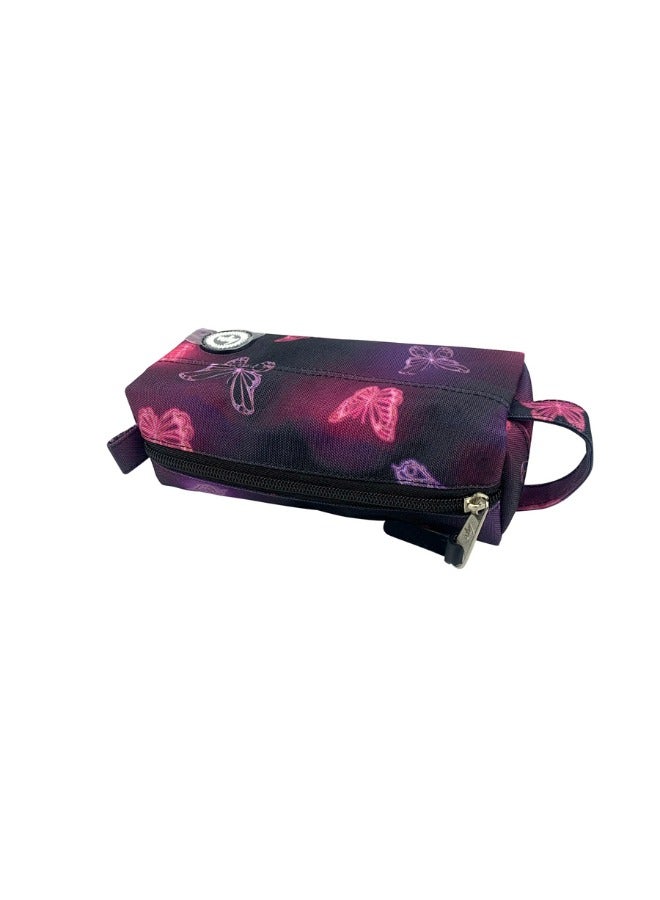 JUST HYPE Original Pencil Pouch - Pink&Purple Glow Butterfly - Image 5