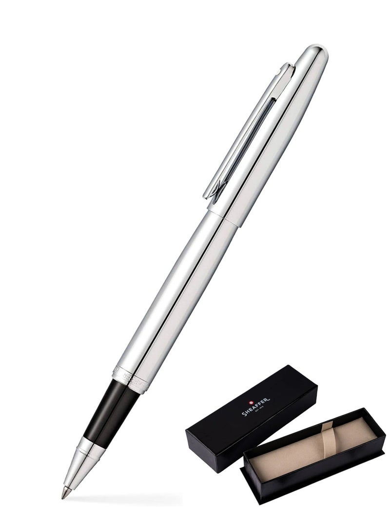 SHEAFFER VFM Rollerball Pen With Chrome Trim And Polished Chrome Barrel In Gift Box - Image 1