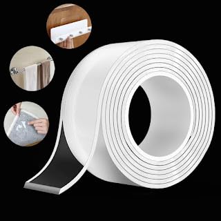 BODRA ENTERPRISE BODRA ENTERPRISE Double Sided Silicone Grip Nano Gel Tape Reusable Washable Heavy Duty Heat Resistant MultiFunctional Removable Multipurpose Super Sticky Gel Grip Mounting Tape Grip Tape 1PCS  - Image 2