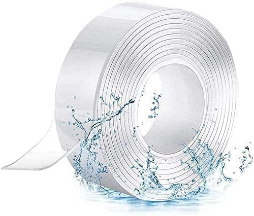 BODRA ENTERPRISE BODRA ENTERPRISE Double Sided Silicone Grip Nano Gel Tape Reusable Washable Heavy Duty Heat Resistant MultiFunctional Removable Multipurpose Super Sticky Gel Grip Mounting Tape Grip Tape 1PCS  - Image 1