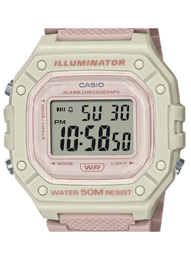 CASIO ساعة يد رقمية من الراتنج W-218HC-4A2VDF - Image 3
