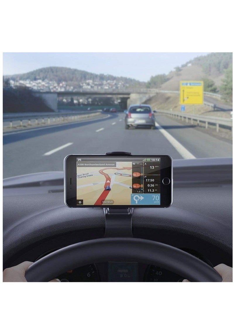 ELTRAZONE Car Phone Holder Dashboard Cellphone Mount Mobile Clip Stand HUD Non-Slip Cell Phone Holder Design for Smart phone(3.0-6.5inch) - Image 3