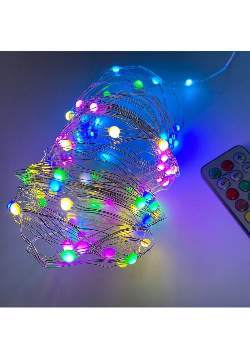 Generic - LEDs String Lights USB Fairy Lamp Colorful Decorative Hanging Lights Garden Patio Landscape Light Backyard Lighting for Wedding Party Outdoor Decor With Remote Control - Image 1