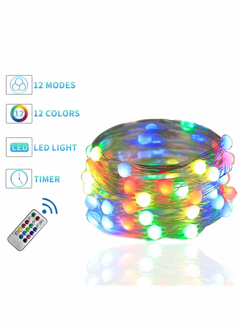Generic - LEDs String Lights USB Fairy Lamp Colorful Decorative Hanging Lights Garden Patio Landscape Light Backyard Lighting for Wedding Party Outdoor Decor With Remote Control - Image 1