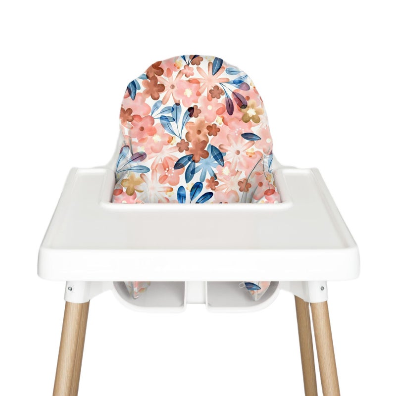 Nibble and Rest Highchair Insert Cover Compatible for IKEA Antilop Highchair High Chair Accessories StainProof and Wipeable Insert Cover Cushion NOT IncludedPink Posies