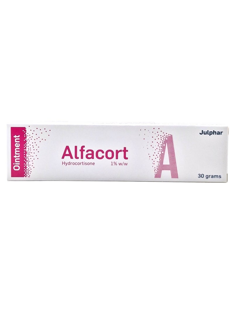 Alfacort Hydrocortisone 1% w/w Ointment 30g