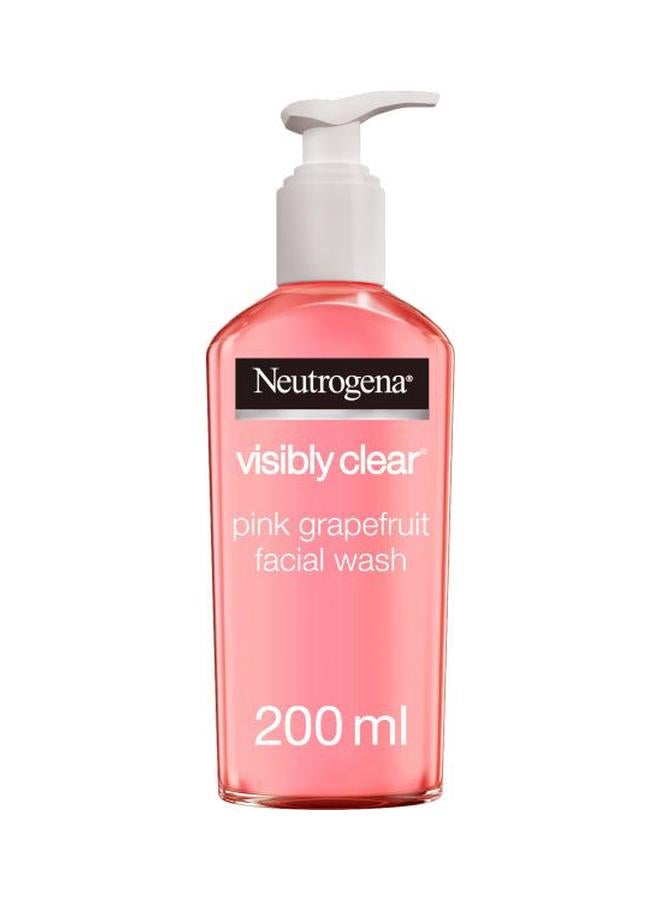 Neutrogena Visibly Clear Pink Grapefruit Facial Wash Pink Grapefruit 200ml - Image 1
