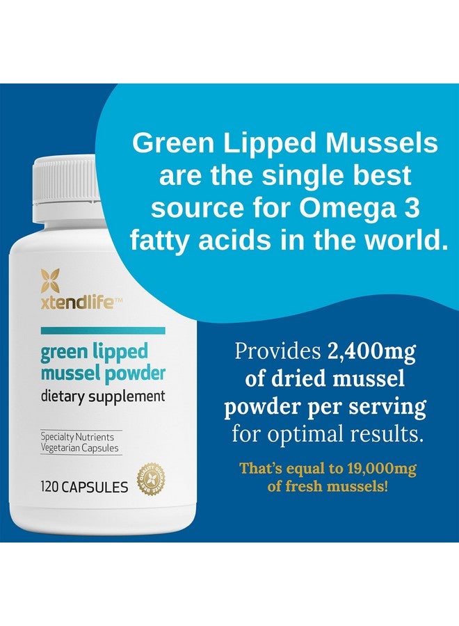 xtendlife Xtendlife Green Lipped Mussel Powder Supplement for Joint Health, Sourced from New Zealand, 2400mg per Serving,120 Capsules (3 Pack) - Image 2