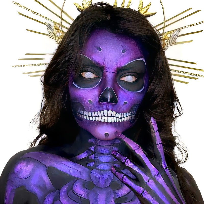 Amscan Body Paint for Halloween - 3.38 oz. (1 Pc.) - Vibrant & Easy-to-Apply Costume Makeup, Perfect for Props and Parties, Purple - Image 3