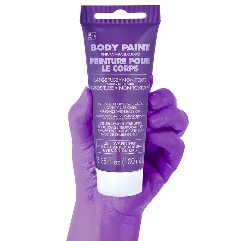 Amscan Body Paint for Halloween - 3.38 oz. (1 Pc.) - Vibrant & Easy-to-Apply Costume Makeup, Perfect for Props and Parties, Purple - Image 2