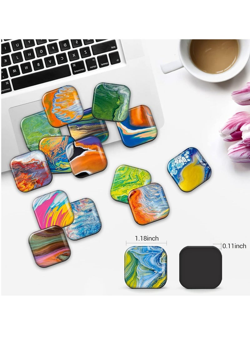 None/Brand 30Pcs Square Refrigerator Magnets Fridge Decorative for Magnets Office Whiteboard Magnet Fridge Magnets for Kitchen Locker and Dishwasher - Image 3