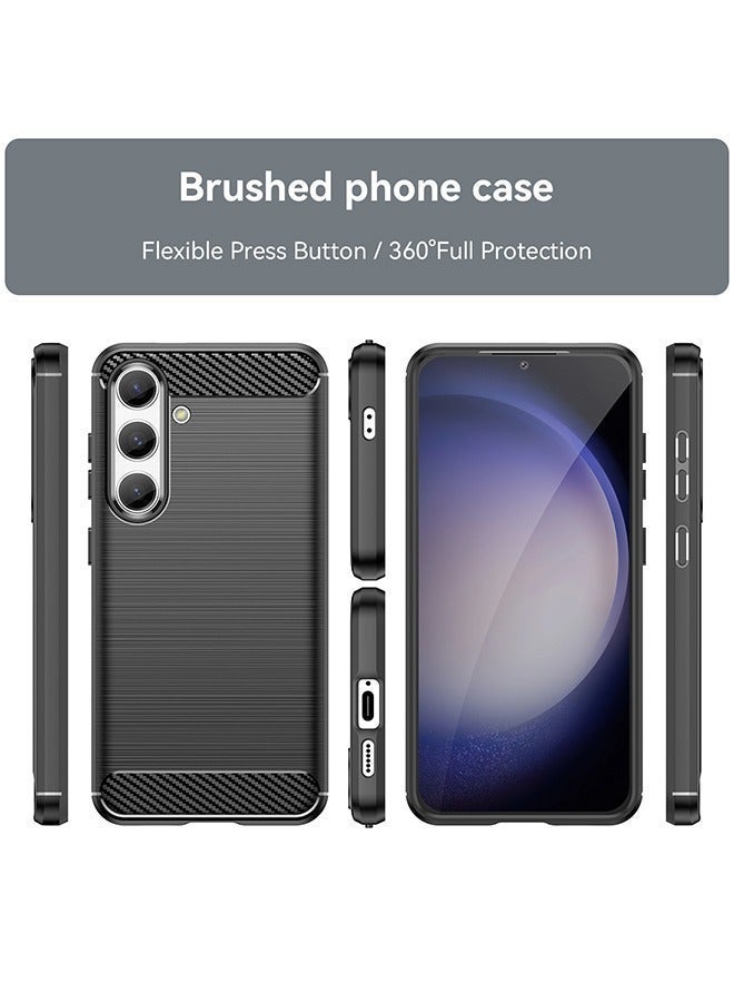 X-level Samsung Galaxy S24 Plus 5G Case Cover with Soft TPU Carbon Fiber Texture Anti-Scratch Shockproof Slim Anti-Drop Bumper Back Cover Comfortable Touch shell Phone Accessory for Samsung Galaxy S24+ - Image 2