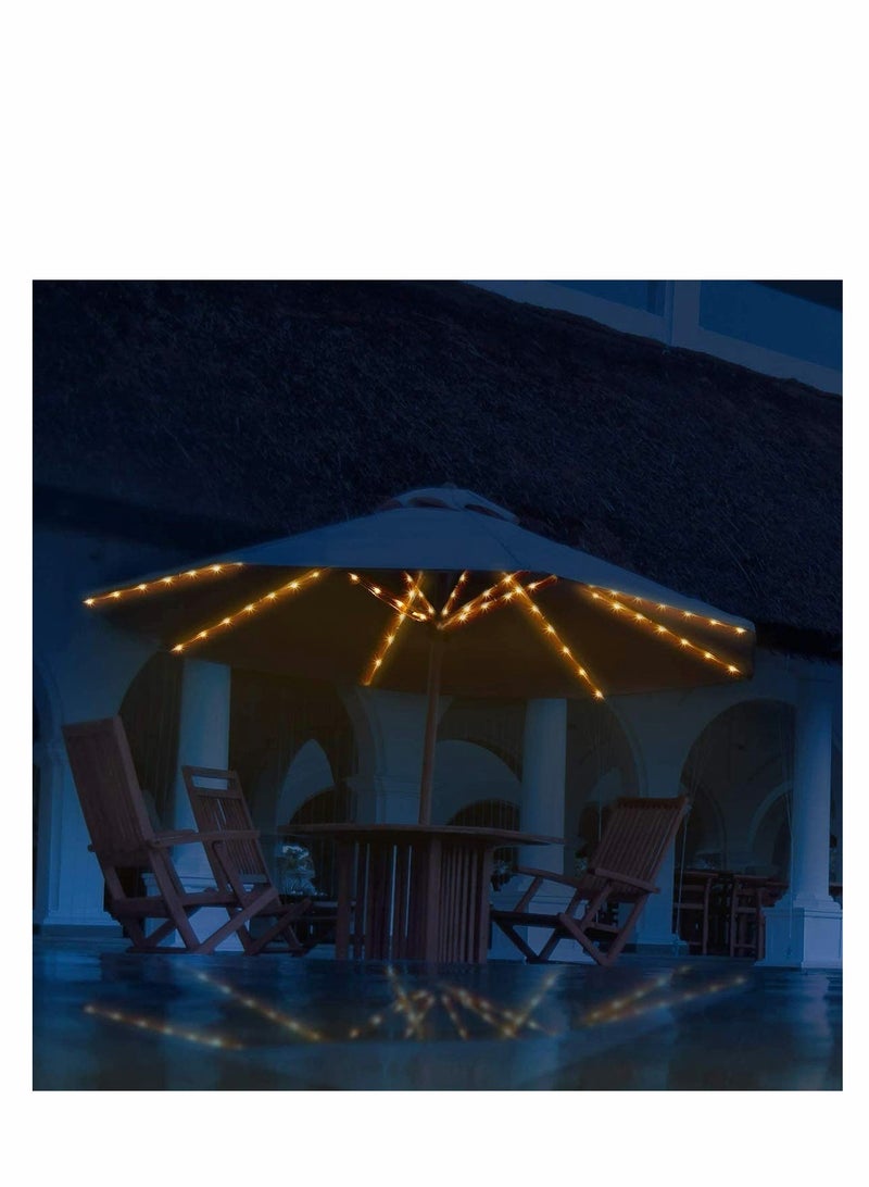 Patio Umbrella Lights Solar Powered Outdoor 8 Modes Light Waterproof Pole for Camping Tents - Image 4