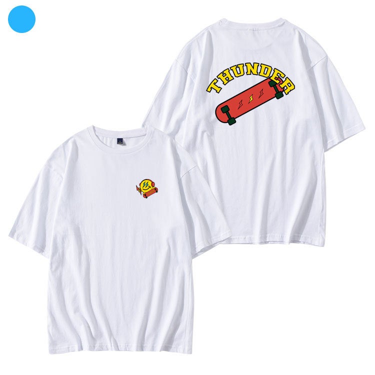 ATEEZ World Tour Concert BREAK THE WALL Same Style Short Sleeve T-shirt Loose Shoulder Print Song Clothes - Image 1