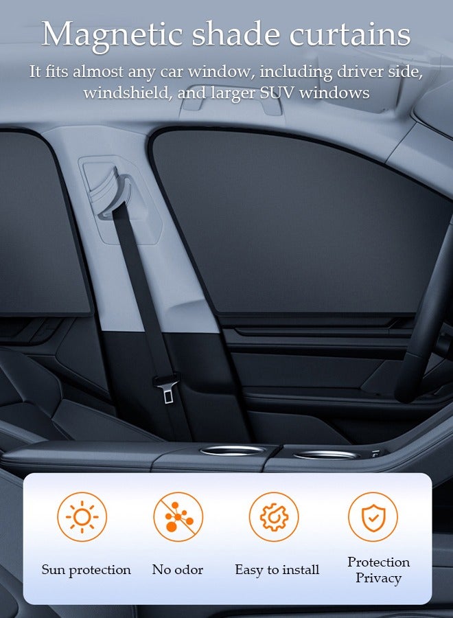 DUNISO 4PCS Car Window Sun Shades,Strong-Light Blocking&UV Protection Privacy Shades,Universal Essential Interior Accessories for Most Cars,Car Camping and Napping Curtains for Most Cars, Vhicles, SUV  - Image 2