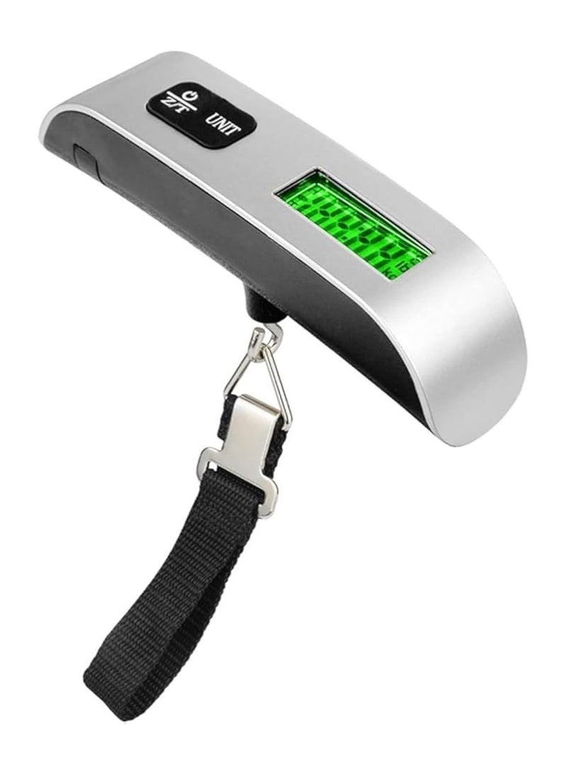 لوكاداه ميزان أمتعة رقمي معلق، ميزان أمتعة محمول باليد لميزان حقيبة السفر للسفر مع شاشة ملونة 50 كيلو/110 رطل - Image 1