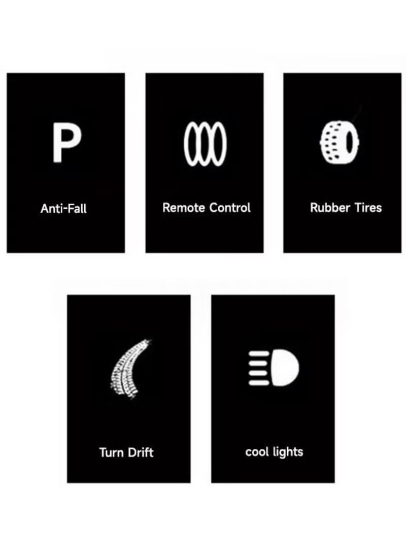 TREYO 1:18 High-Speed Grey Remote Control Sports Car with Cool LED Lights – Kids Toy Gift - Image 3