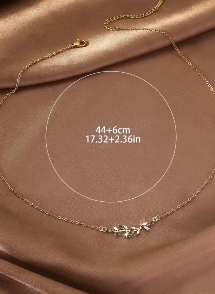 إيكوال سلسال نسائي أنيق مصنوع من الاستانلس ستيل مطلي باللون الذهبي - Image 3