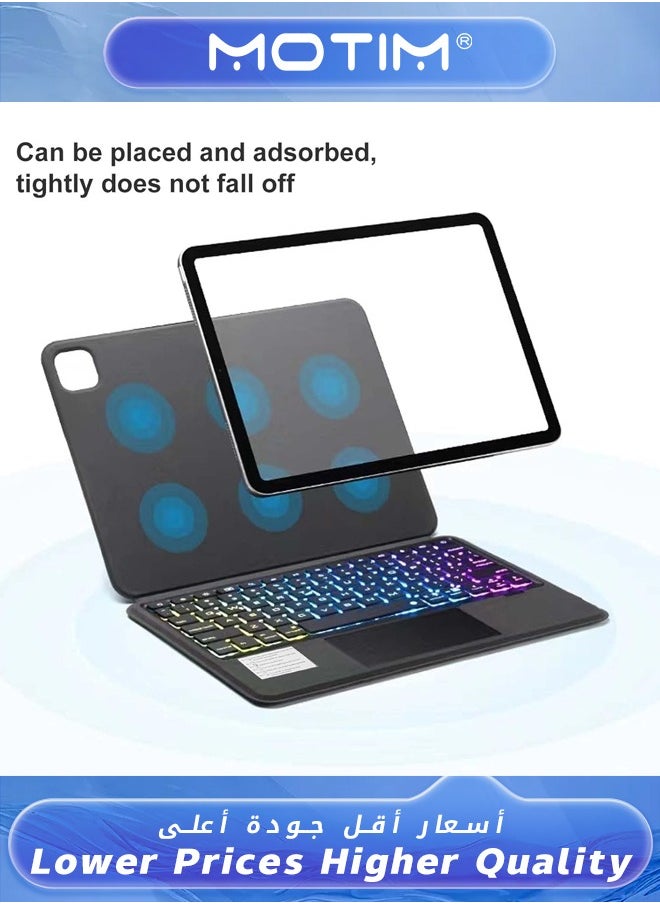 Motim - Magic Keyboard Keyboard Case with Trackpad for iPad Pro 12.9 2021 2020 2018 Touchpad Keyboard Case with 360 Degree Rotation Backlit Pencil Holder - Image 1